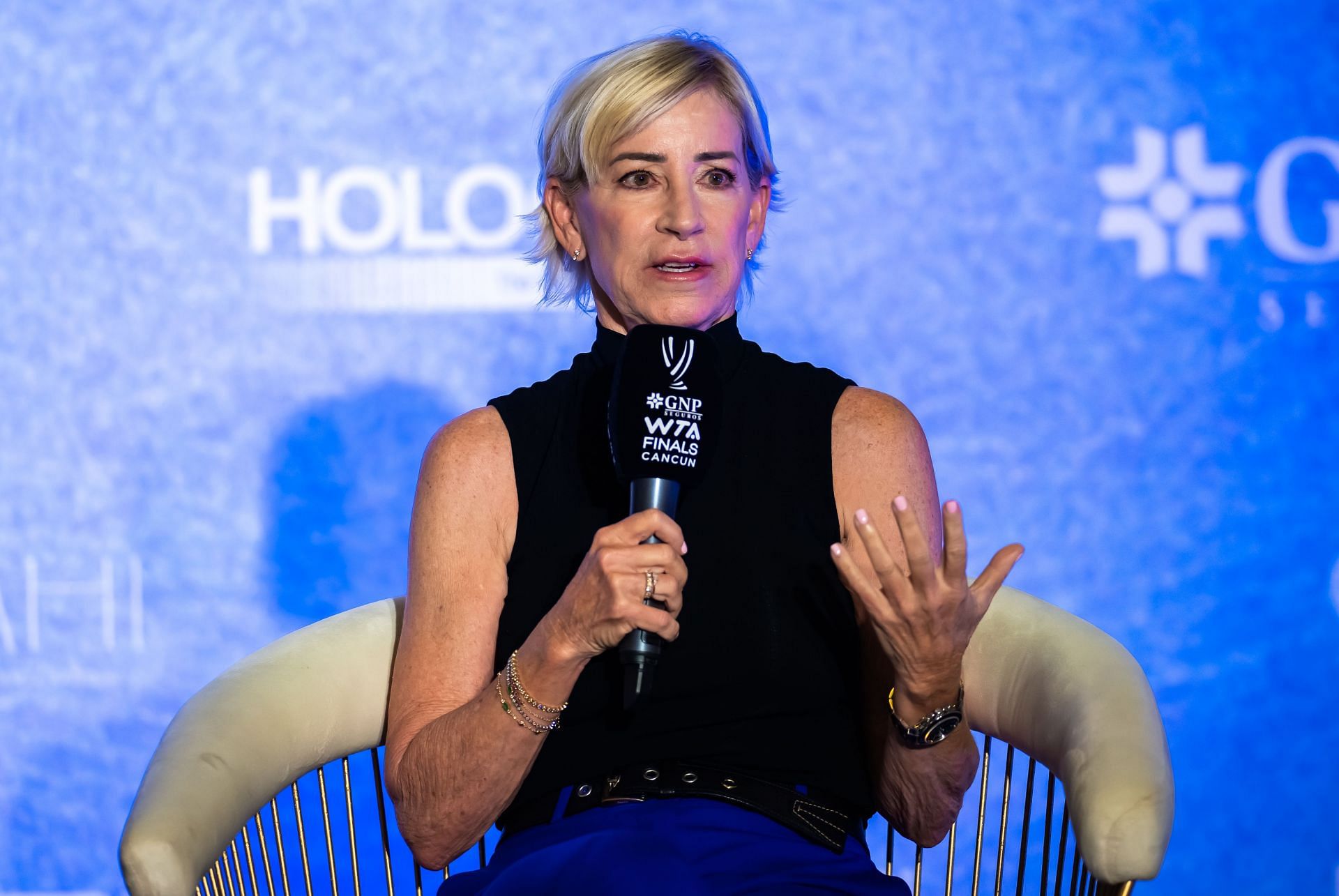 Chris Evert during the 2023 WTA Finals (Source: Getty Images)